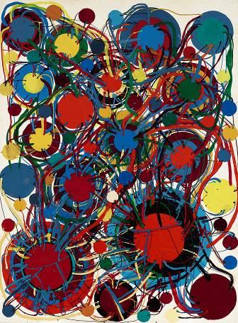 　　田中敦子（ 1932 - 2005），《作品》

　　1968 年作，合成树脂漆画布， 130.8 x 97.4 公分

　　估价： 6，000，000 – 8，000，000 港元/775，000 – 1，040，000 美元

　　（晚拍拍品）